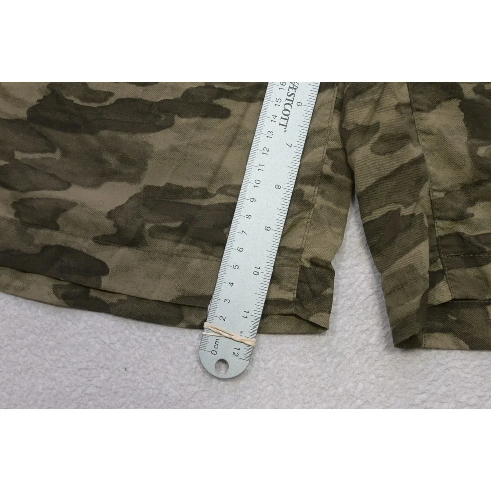 Columbia Cargo Shorts Mens 36 Green Camo Omni-Shade Ripstop Outdoor Excellent
